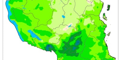 Карта Танзаније клима