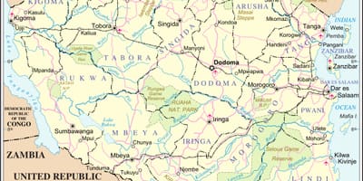 Карта реке Танзанији 
