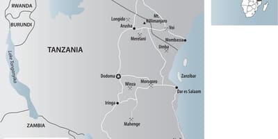 Карта златних дијаманата у Танзанији 
