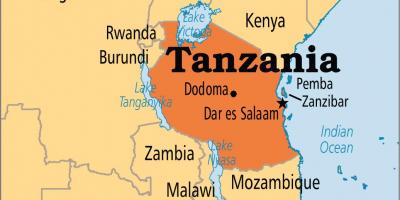 Карта дар-Ес-Саламу у Танзанији